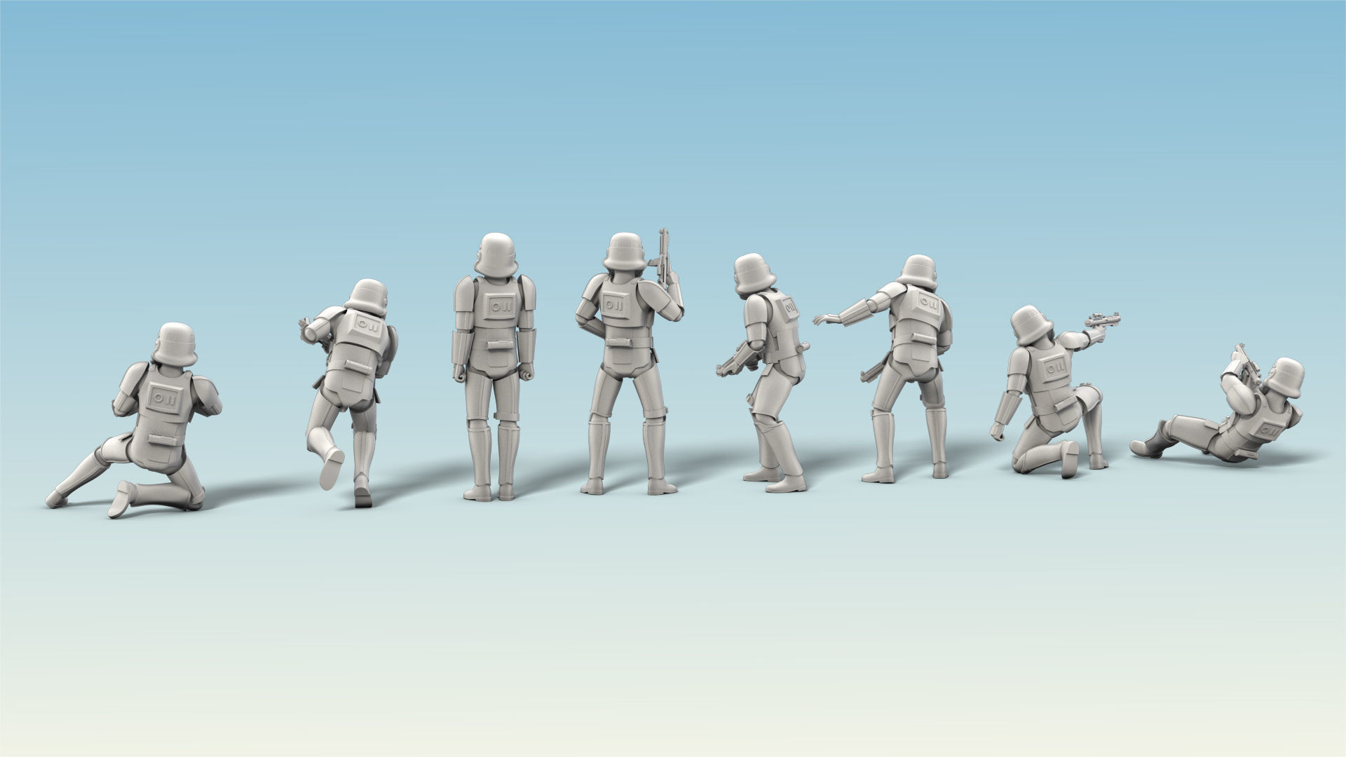 8 Figure Stormtrooper Printable Set-02 3D model_5