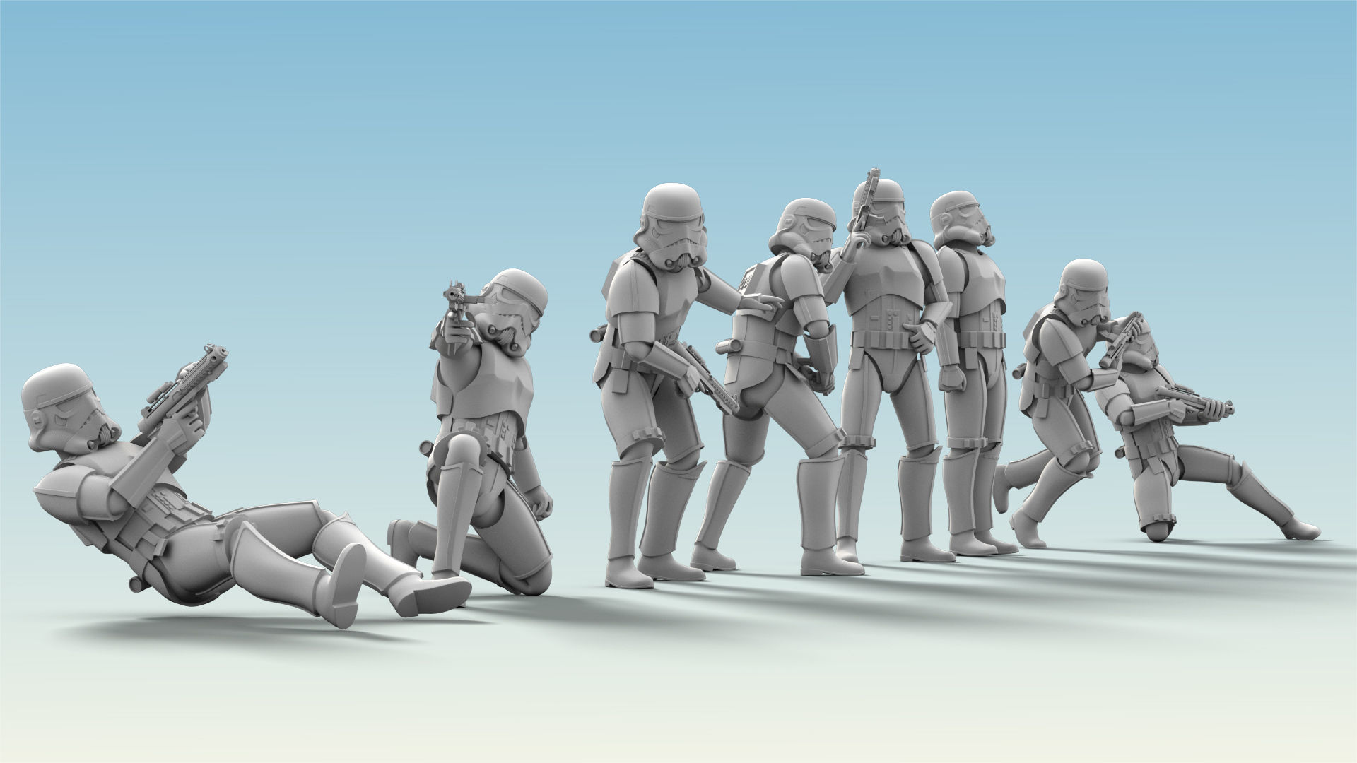 8 Figure Stormtrooper Printable Set-02 3D model_7