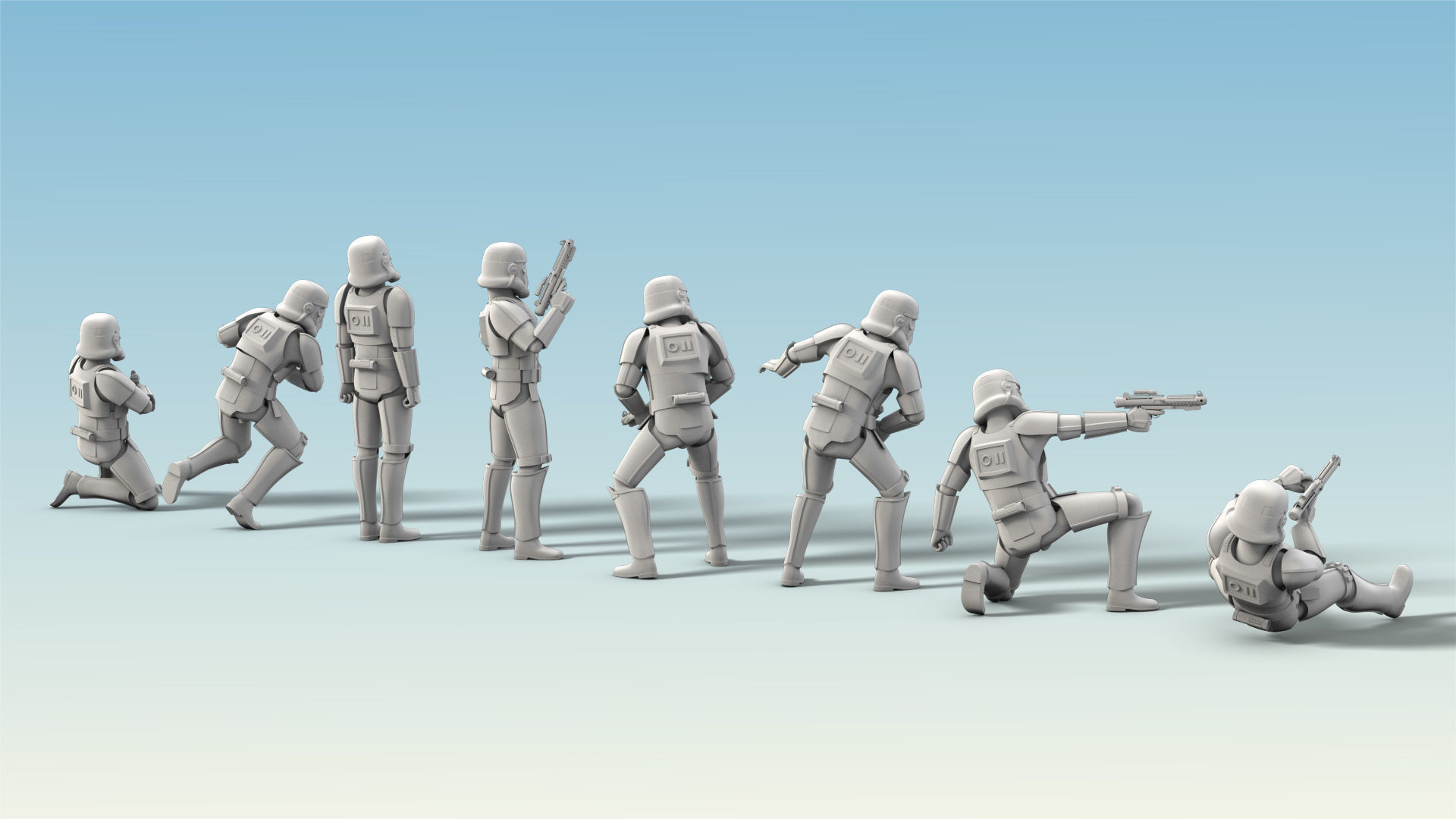 8 Figure Stormtrooper Printable Set-02 3D model_6