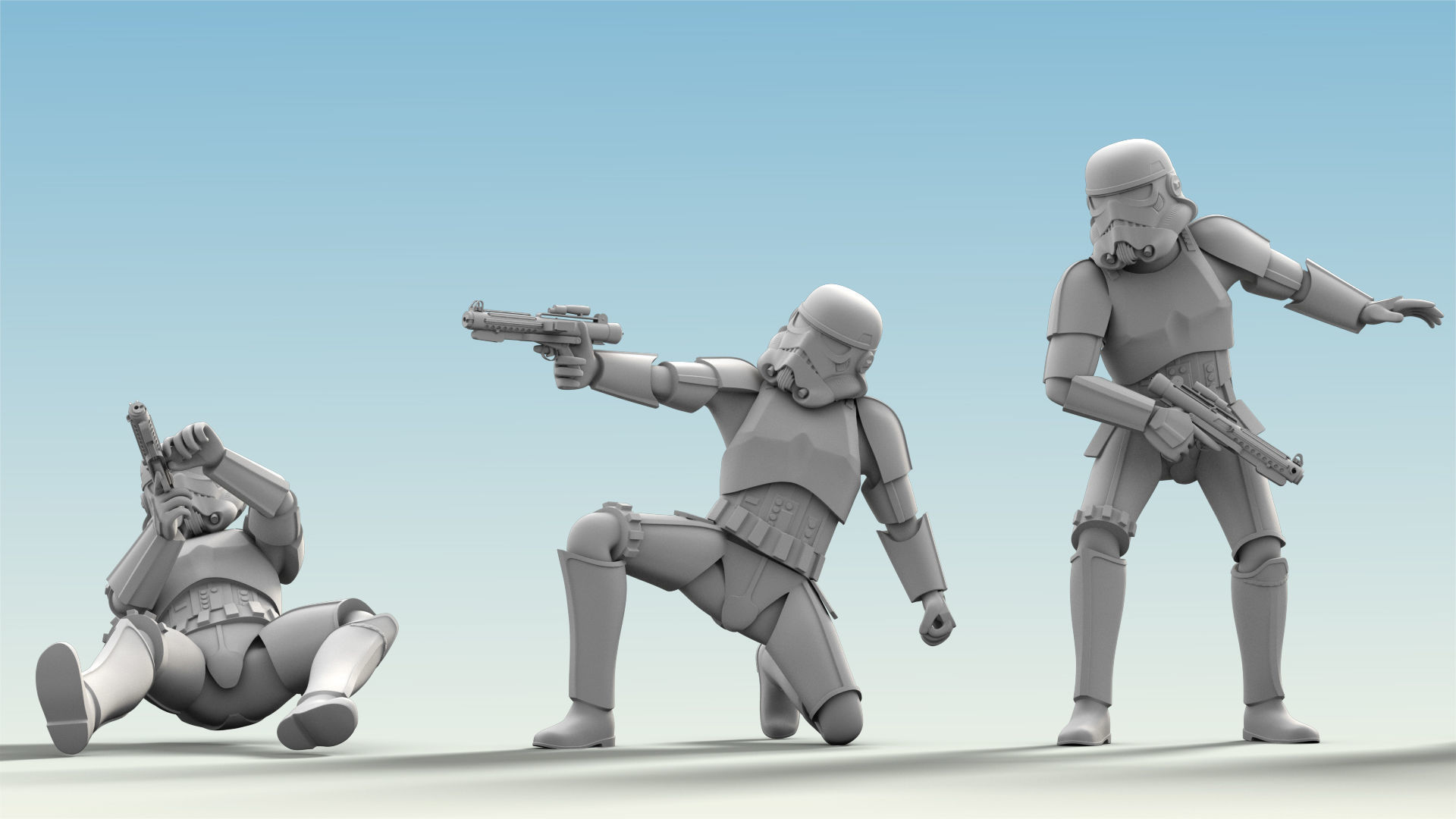 8 Figure Stormtrooper Printable Set-02 3D model_3