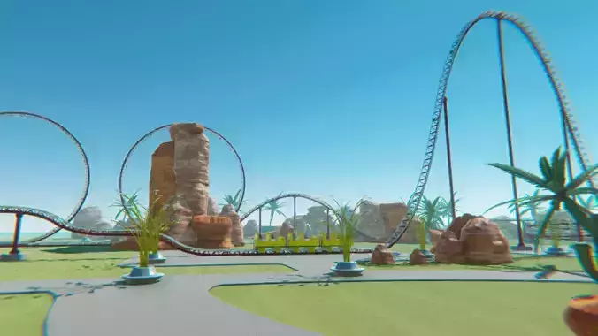 Roller Coaster 3D model