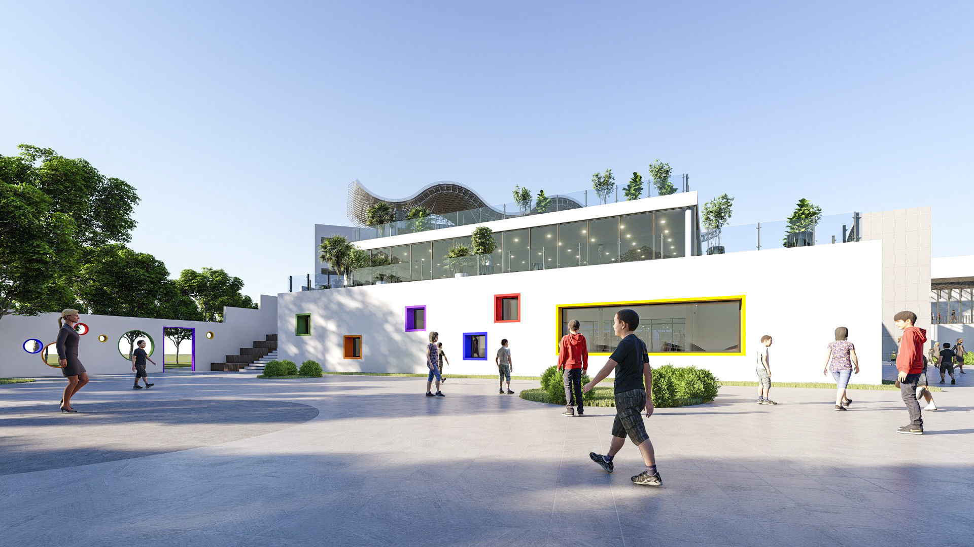 Center of Children 02 3D model_2