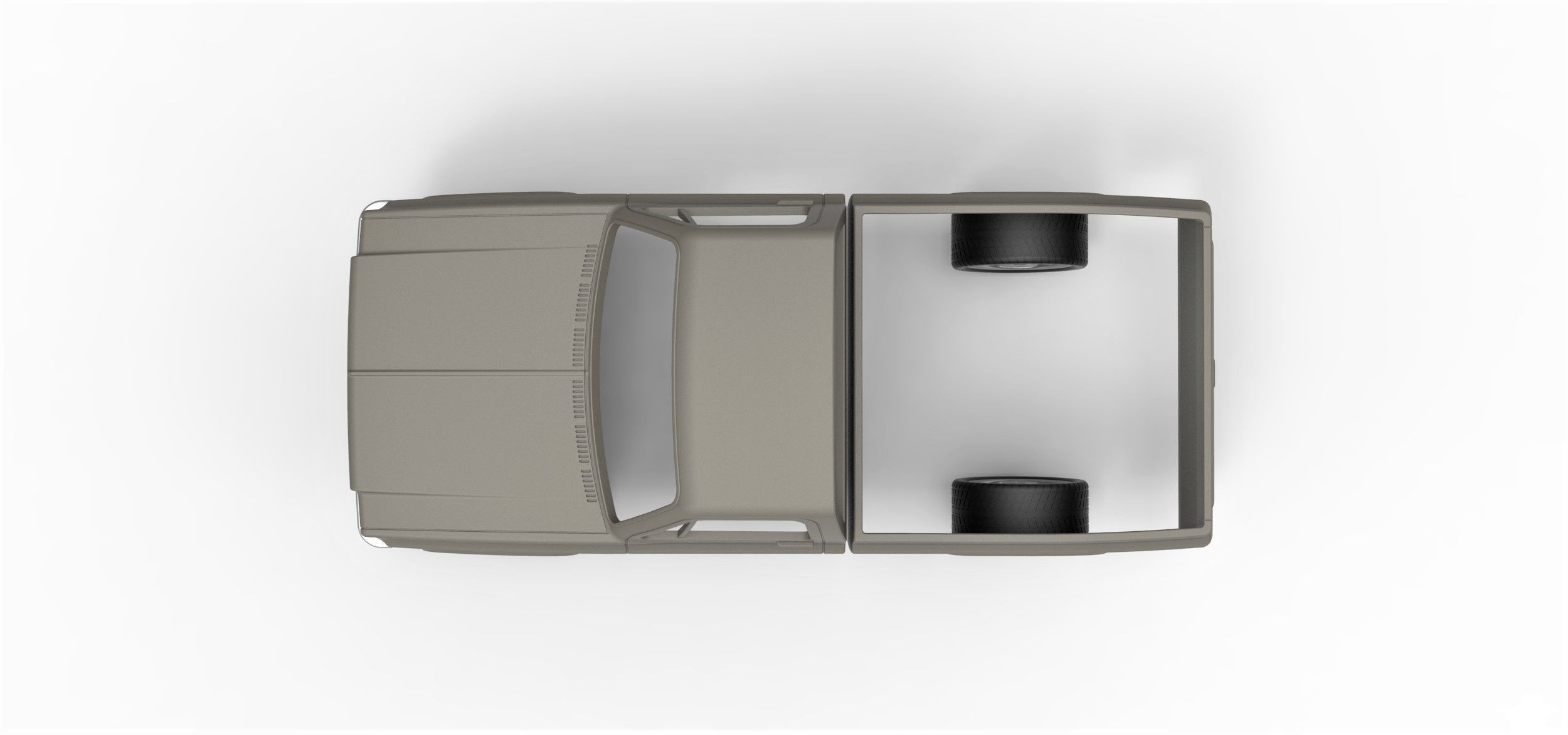 Shell and wheels 1978 Chevrolet C10 Scale 1 to 25 3D print model_7