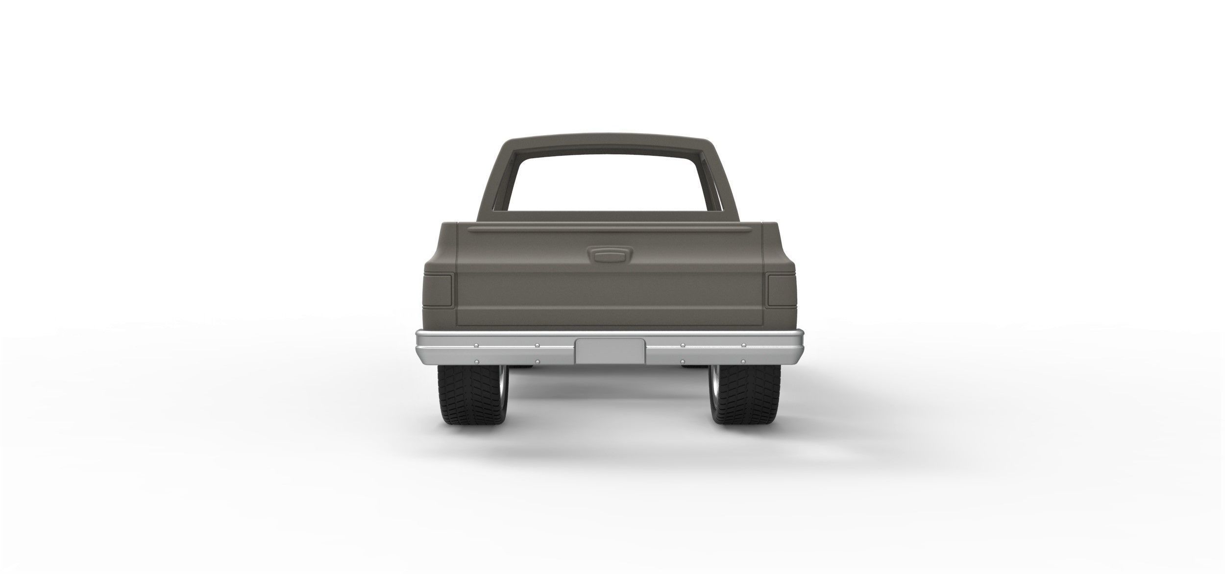 Shell and wheels 1978 Chevrolet C10 Scale 1 to 25 3D print model_10