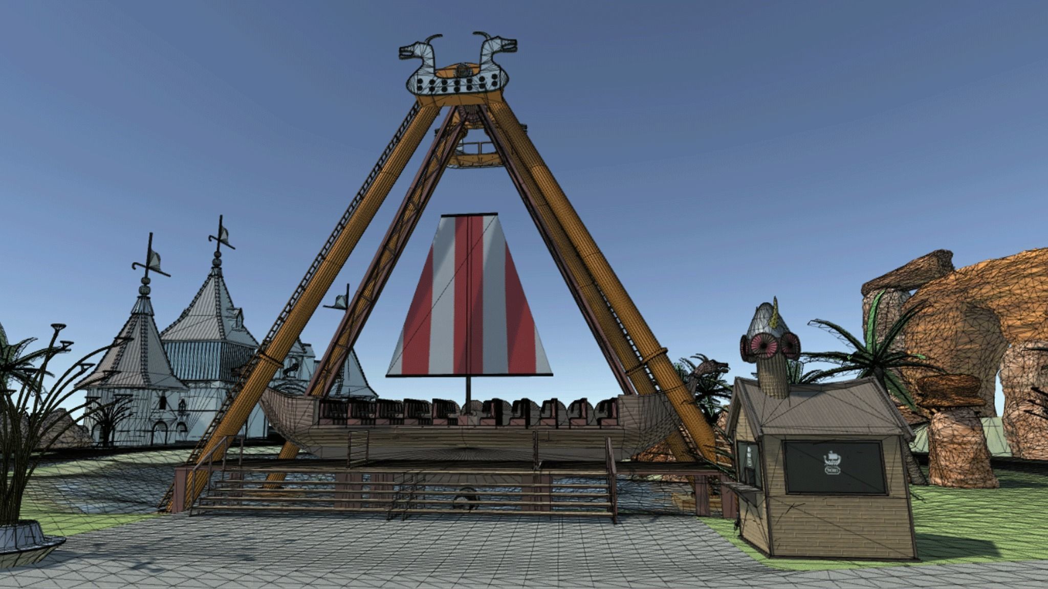 Ship attraction 3D model_4