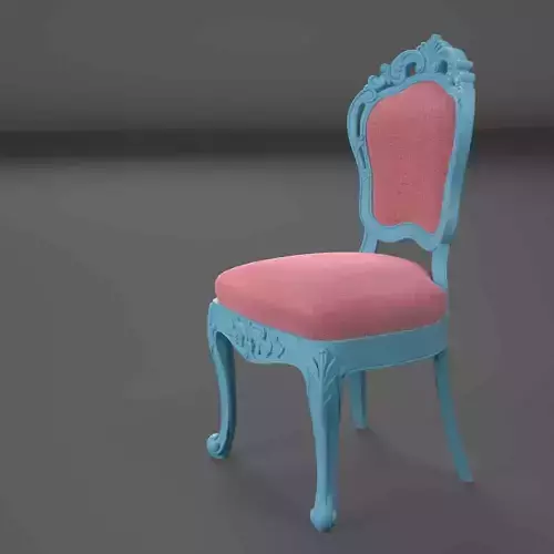 Elegant Painted wood chair render ready vray and corona