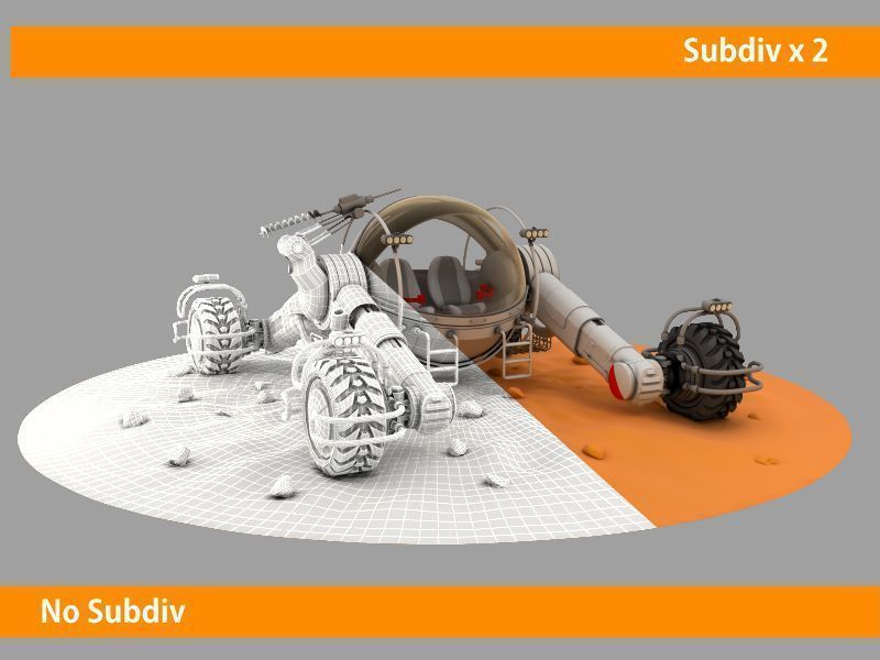 Mars rover 3D model_2