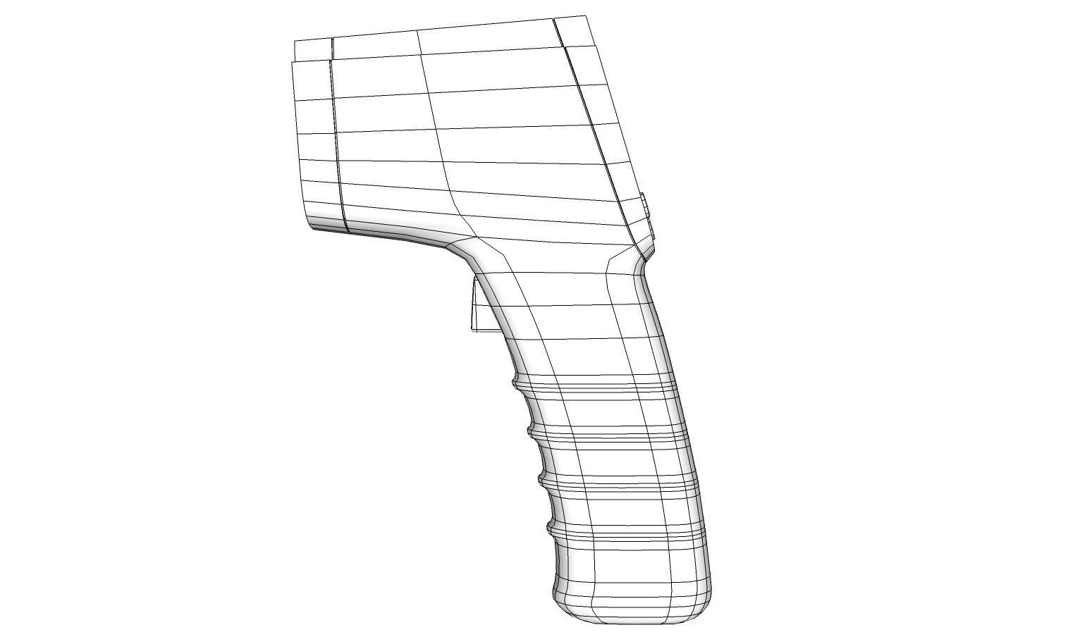 Infrared Thermometer 3D model_12