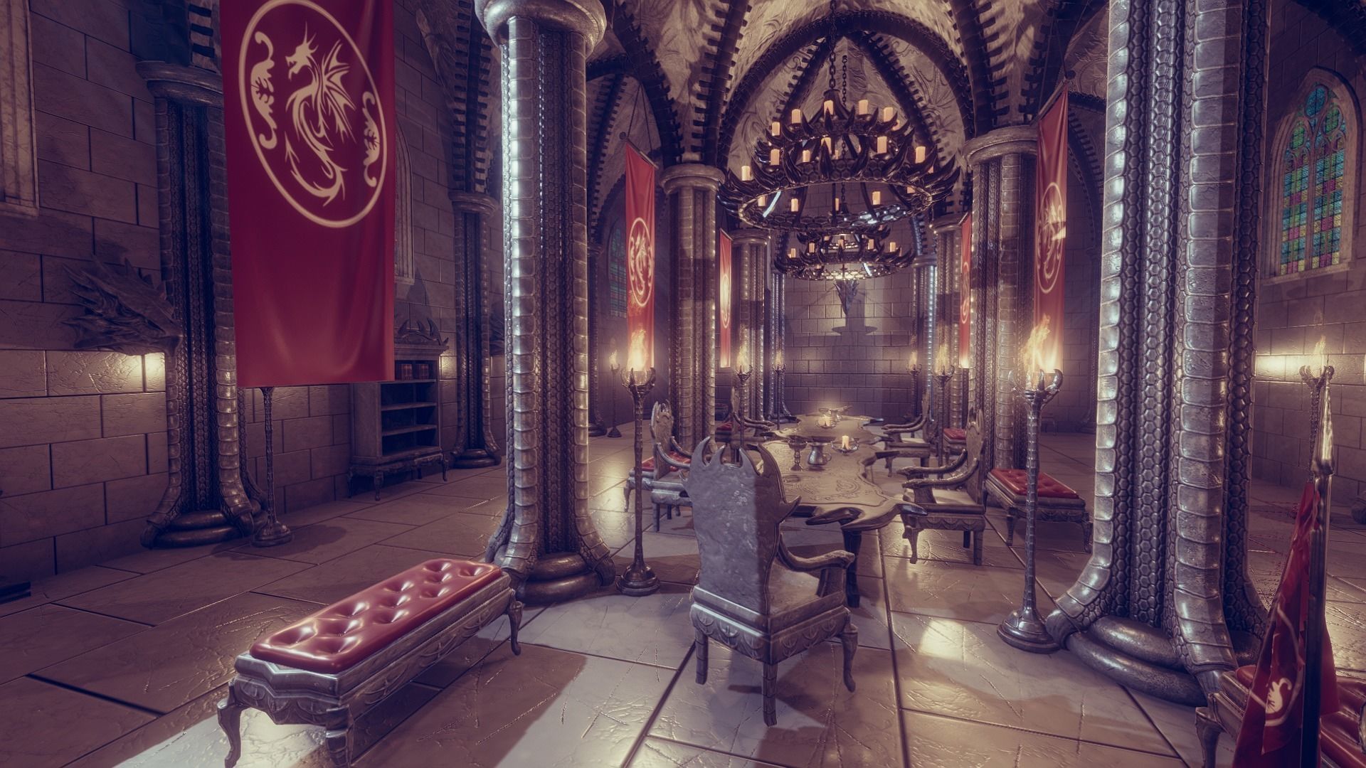 Dragon Hall 2  Low-poly 3D model_14