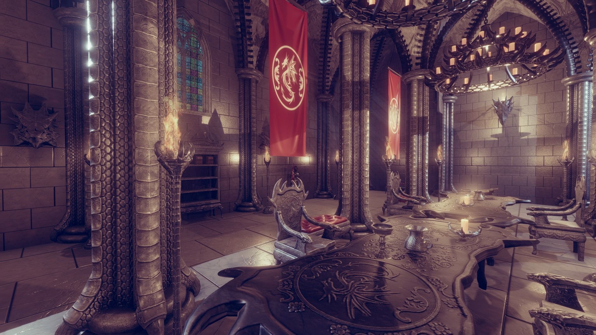 Dragon Hall 2  Low-poly 3D model_16