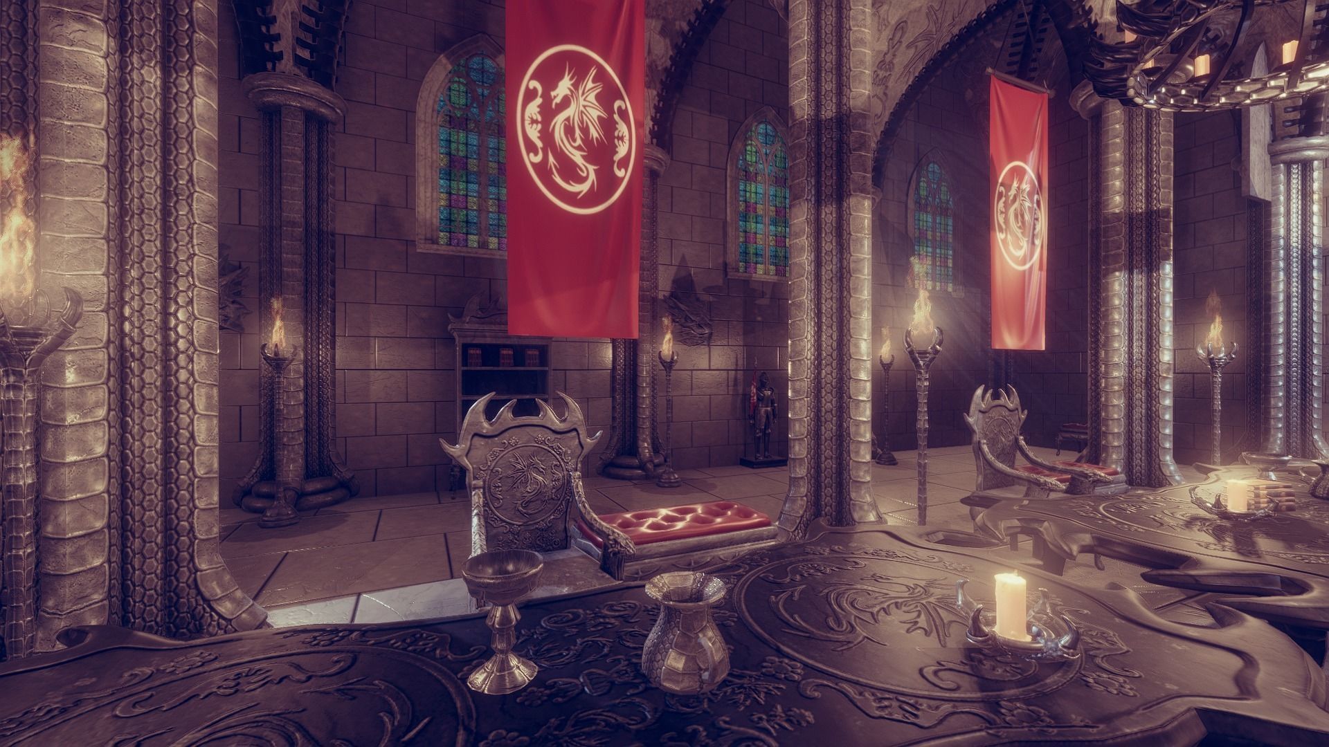 Dragon Hall 2  Low-poly 3D model_17