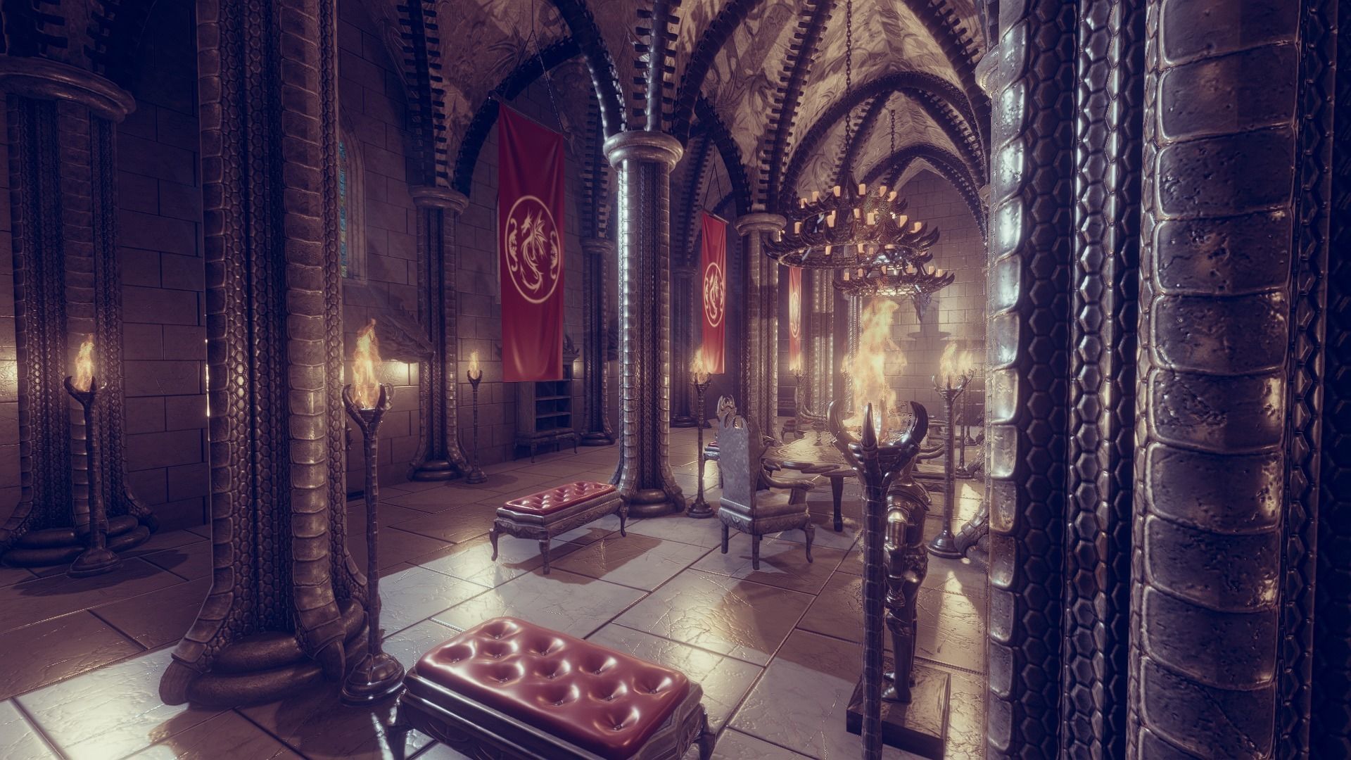 Dragon Hall 2  Low-poly 3D model_12