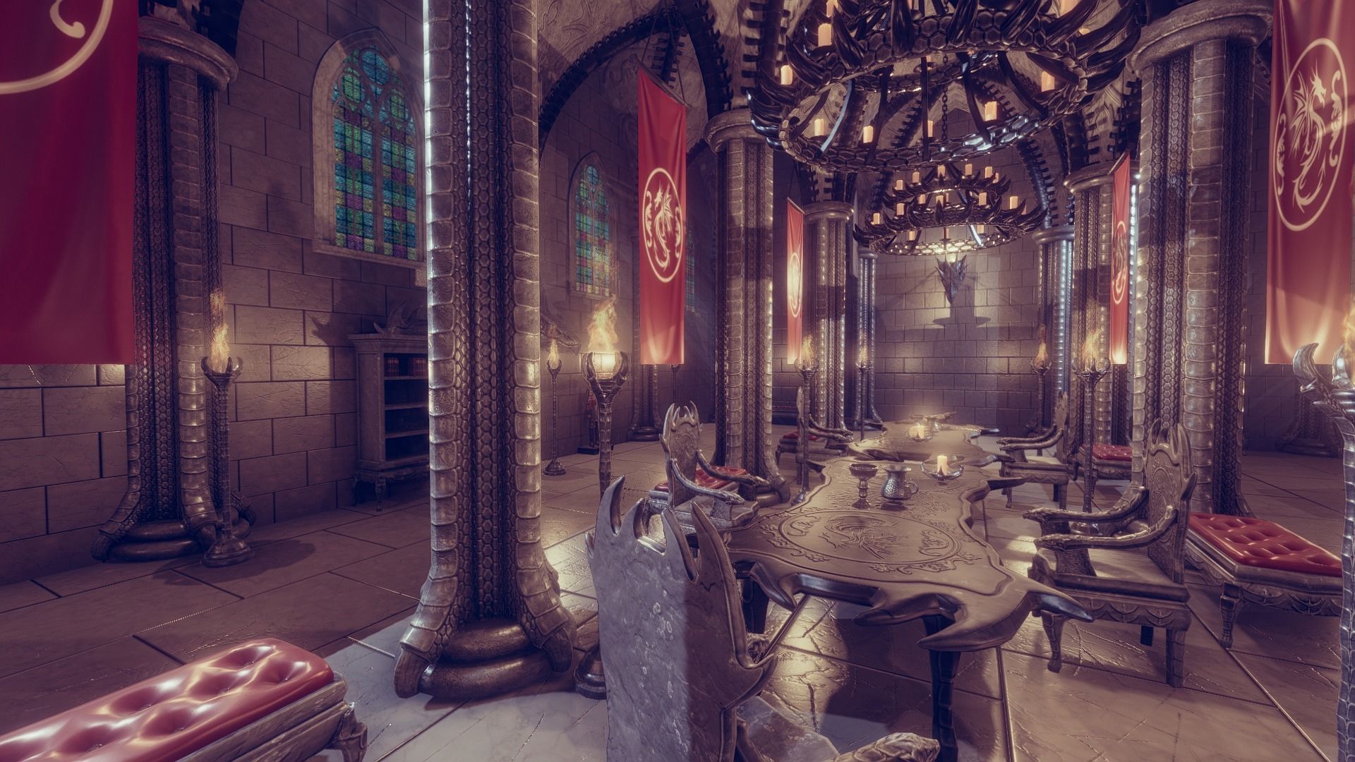 Dragon Hall 2  Low-poly 3D model_15