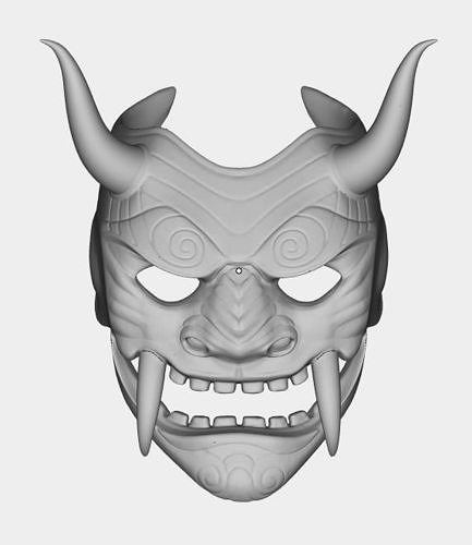 Japanese Oni Mask 3D print model 3D print model