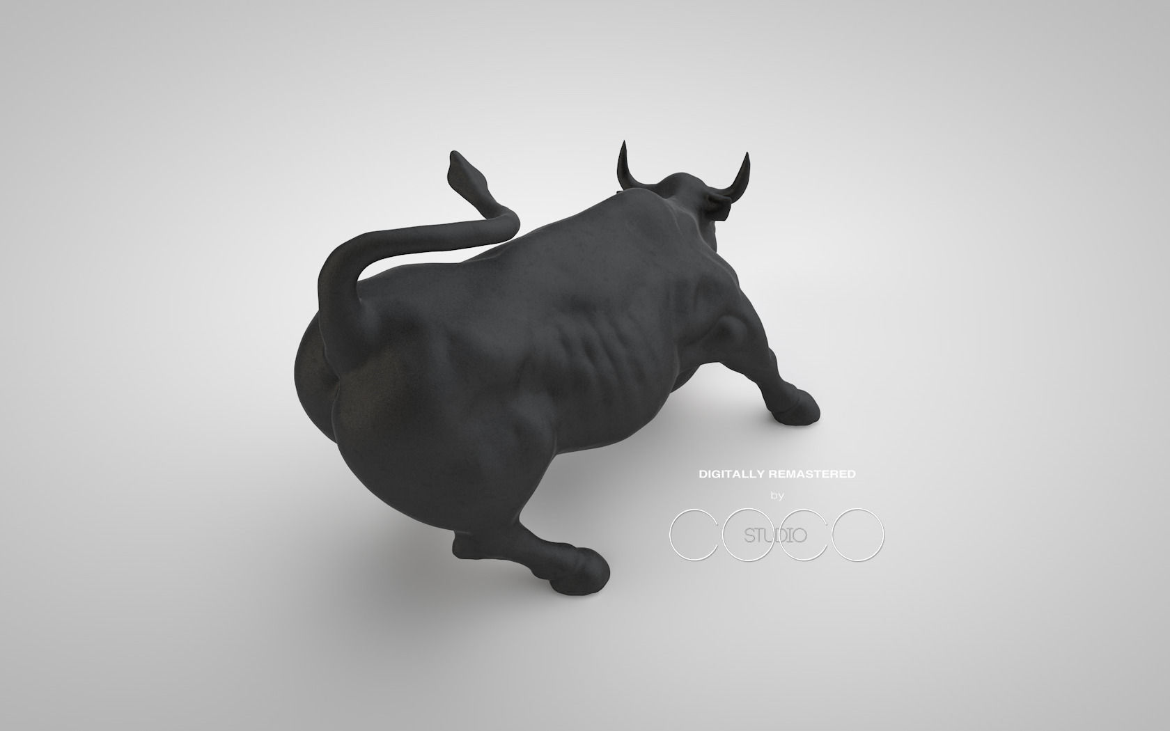 Charging Bull at Manhattan  3D print model_1