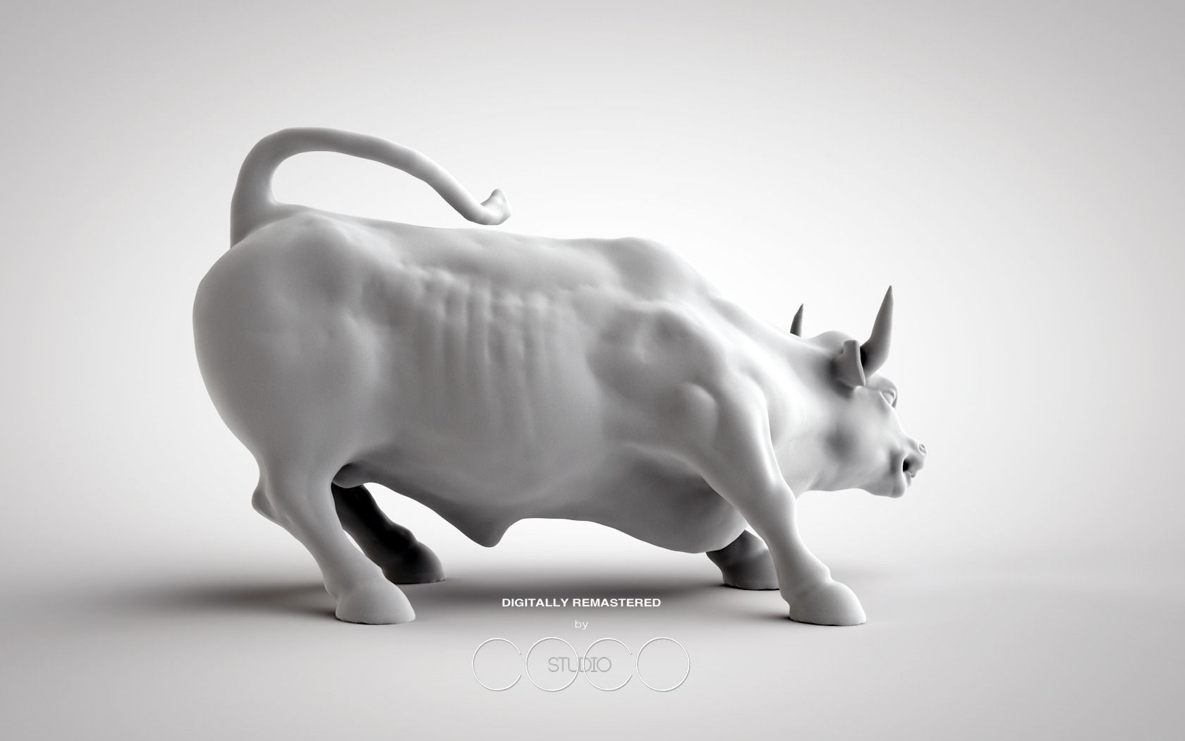 Charging Bull at Manhattan  3D print model_3