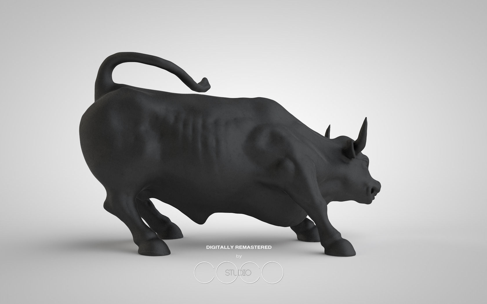 Charging Bull at Manhattan  3D print model_4