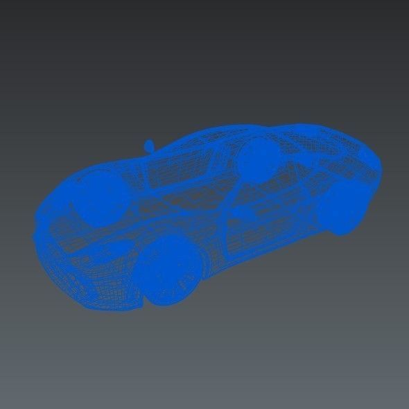 Blue concept car 3D model_11