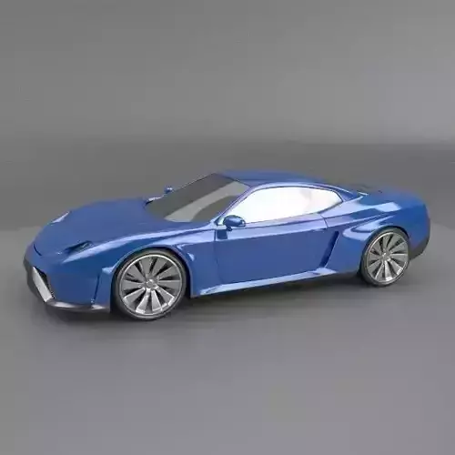 Blue concept car