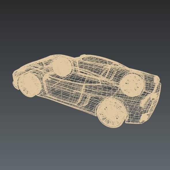 Blue concept car 3D model_10