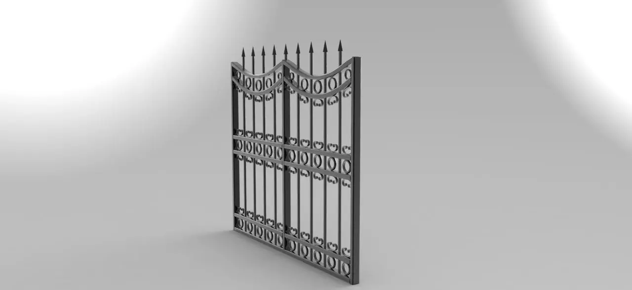 Metal Fence  3D model_0