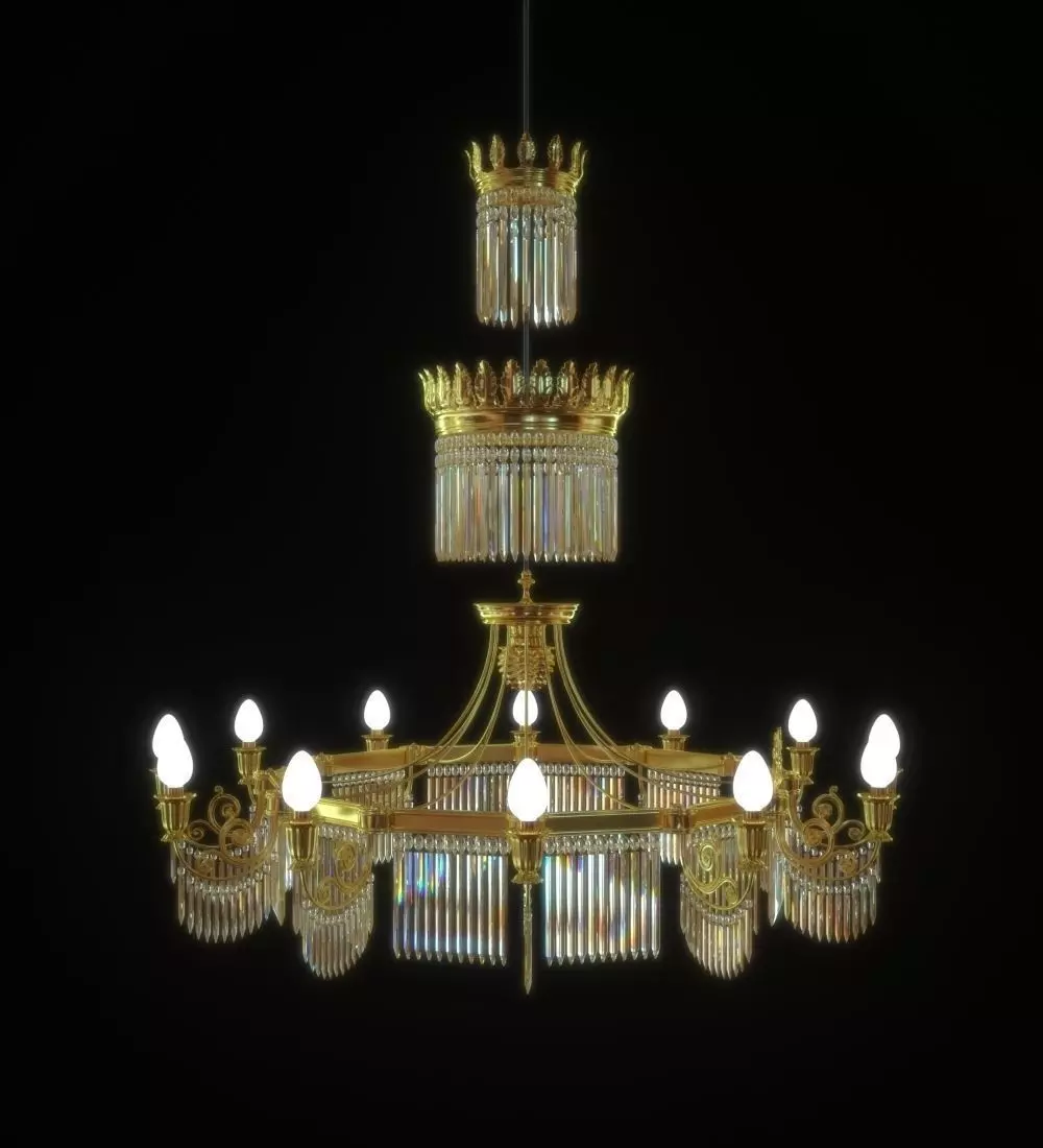 Chandelier victorian Free 3D model_0