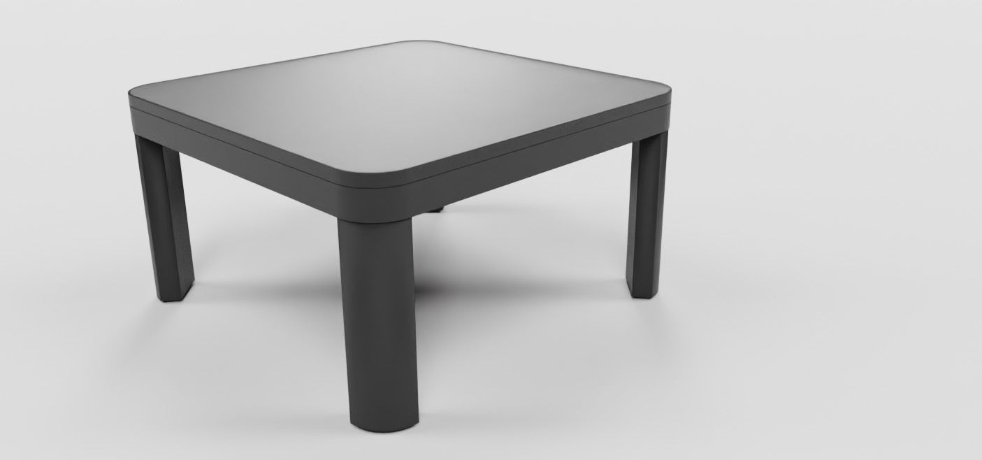 Japanese Heated Table 3D model_3