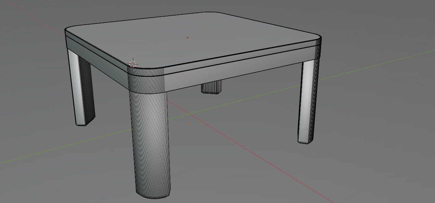 Japanese Heated Table 3D model_5