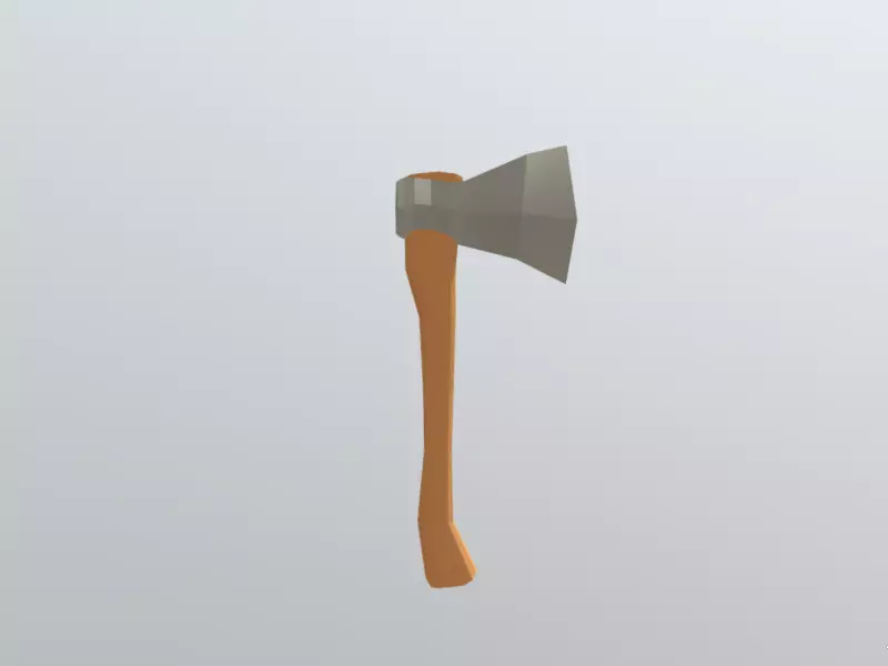 axe low poly cartoon Free low-poly 3D model