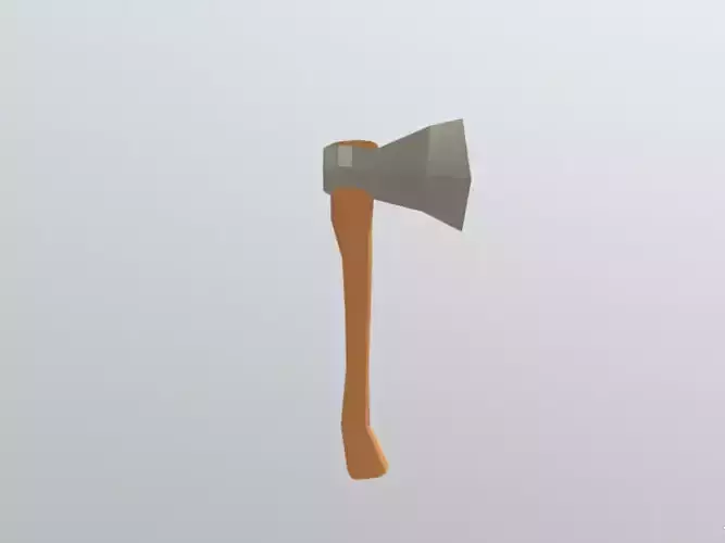 axe low poly cartoon 