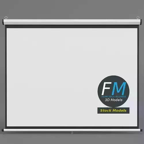 Hanging projection screen 3D model