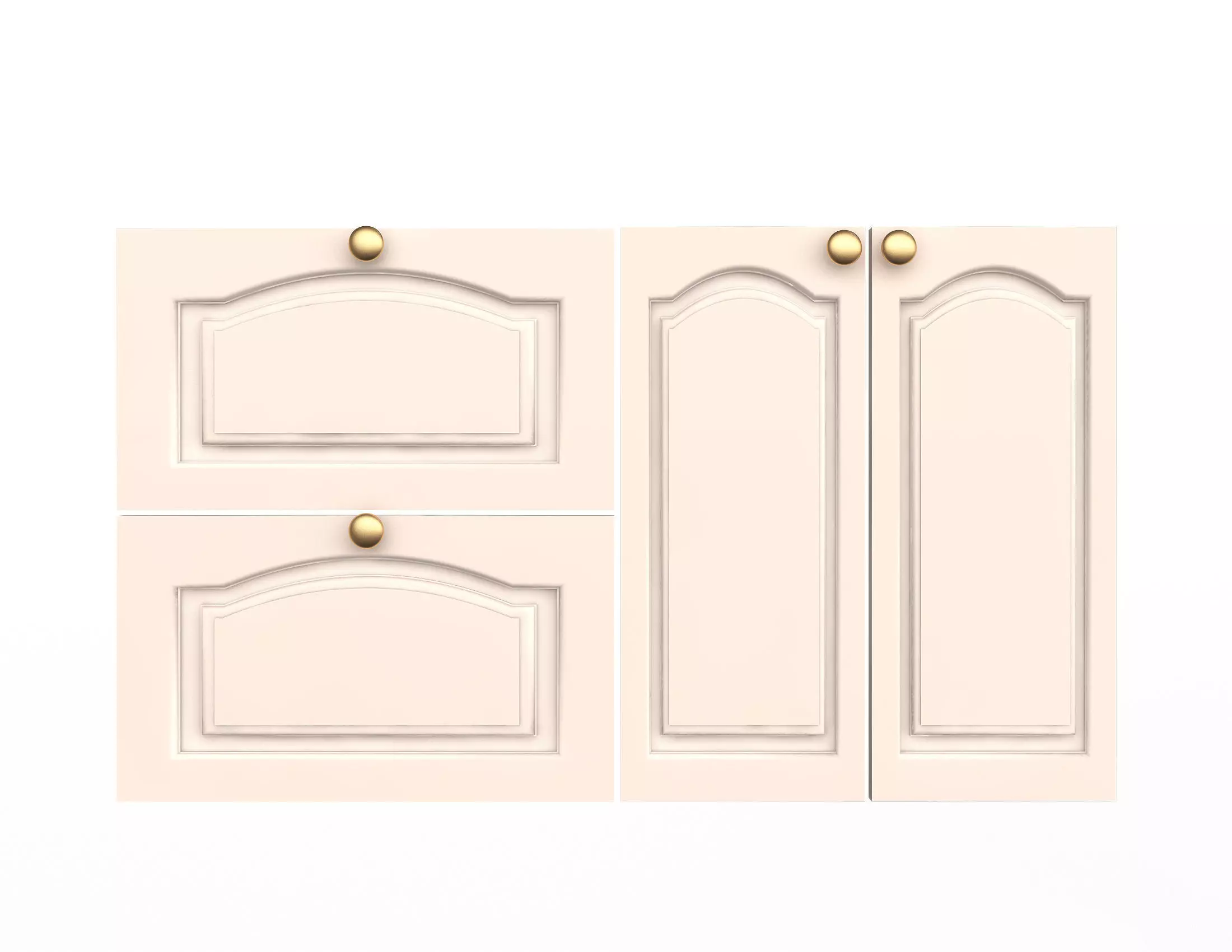 Kitchen Cabinet Door Classic Zaur Low-poly 3D model_0