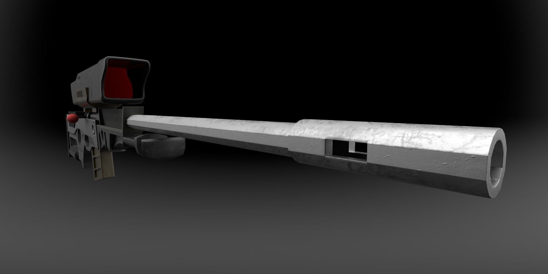 Sniper rifle 3D model_2