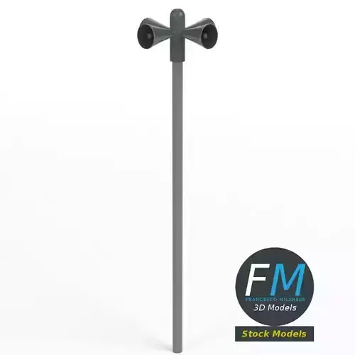 Civil defense siren alarm 3D model