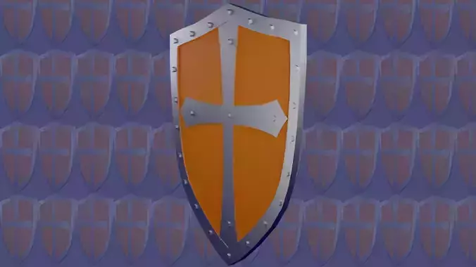 Low-poly shield for your game Low-poly 3D model