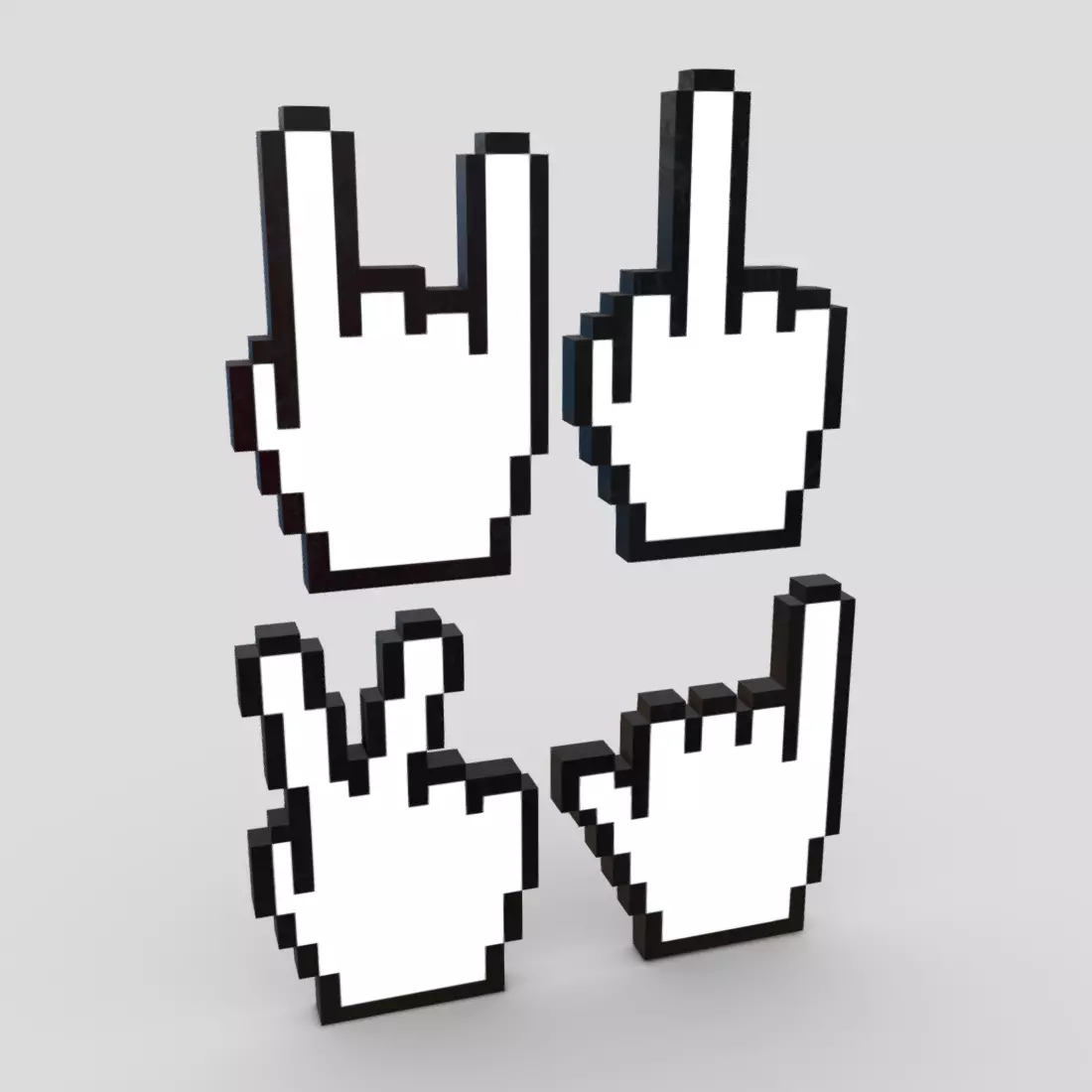 Cursor Hand Pack 2 Low-poly 3D model