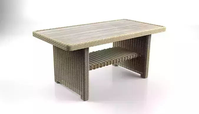 Wicker garden table