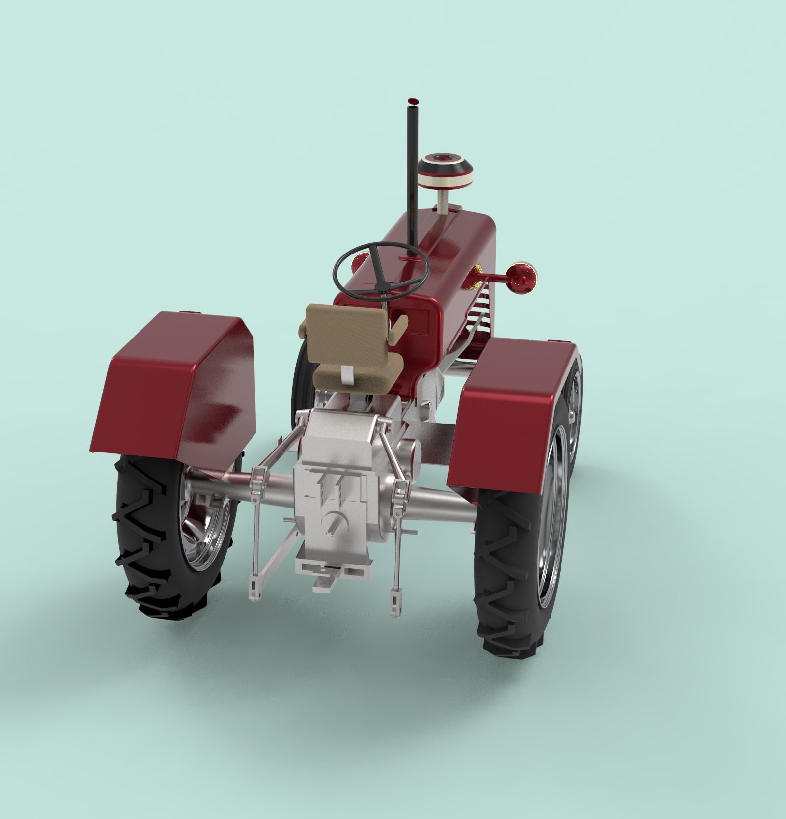 tractor 3D print model_4