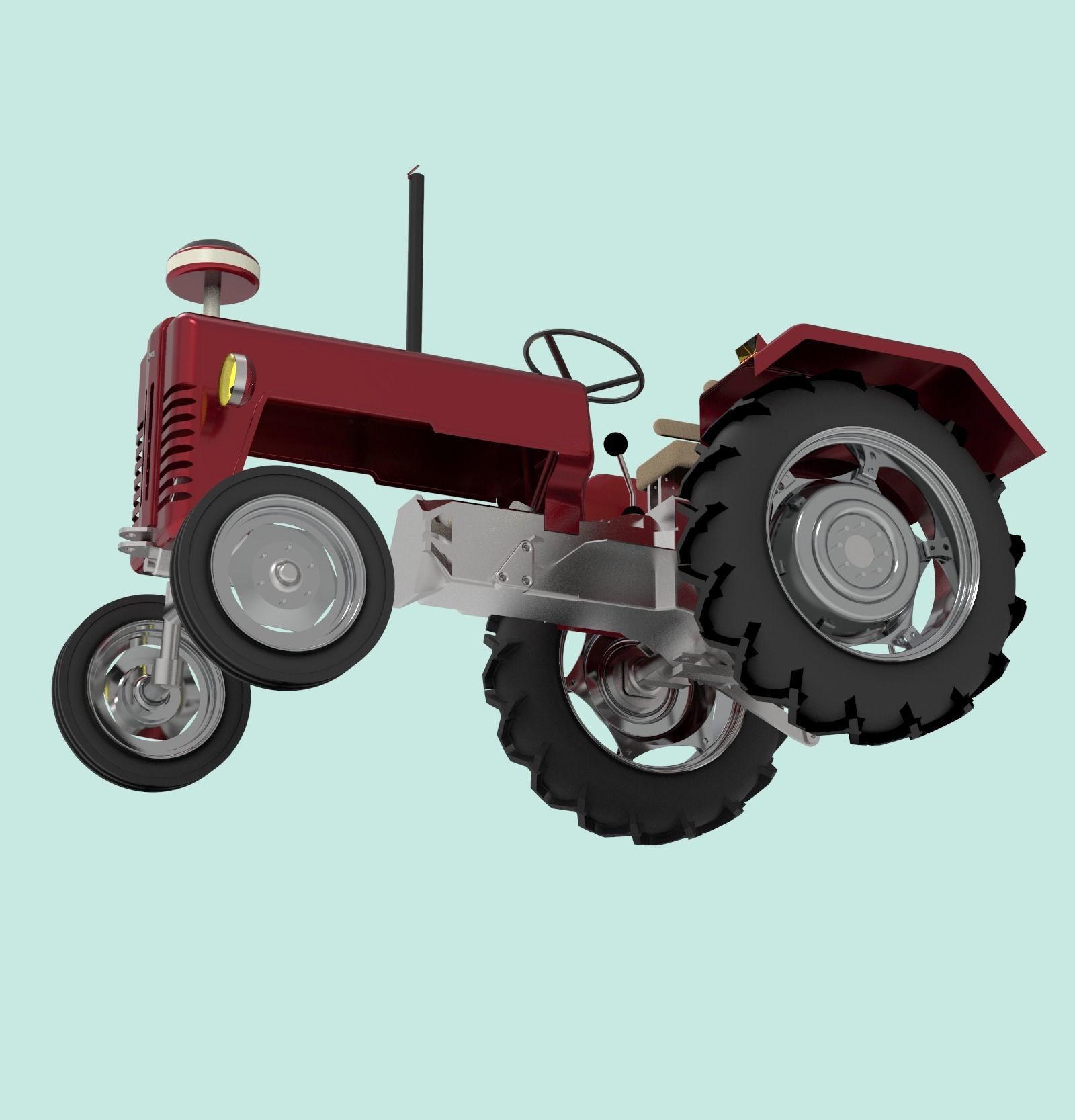 tractor 3D print model_7
