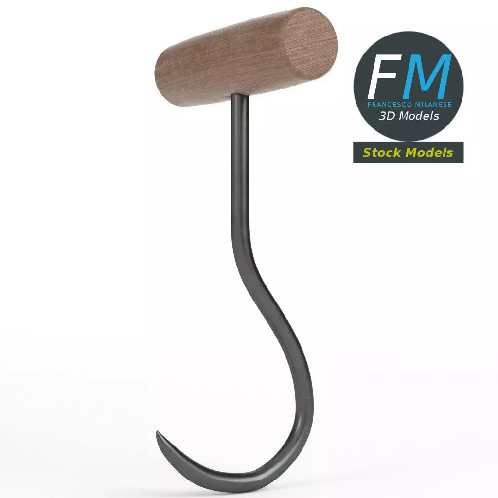 Meat hook 3D model_0