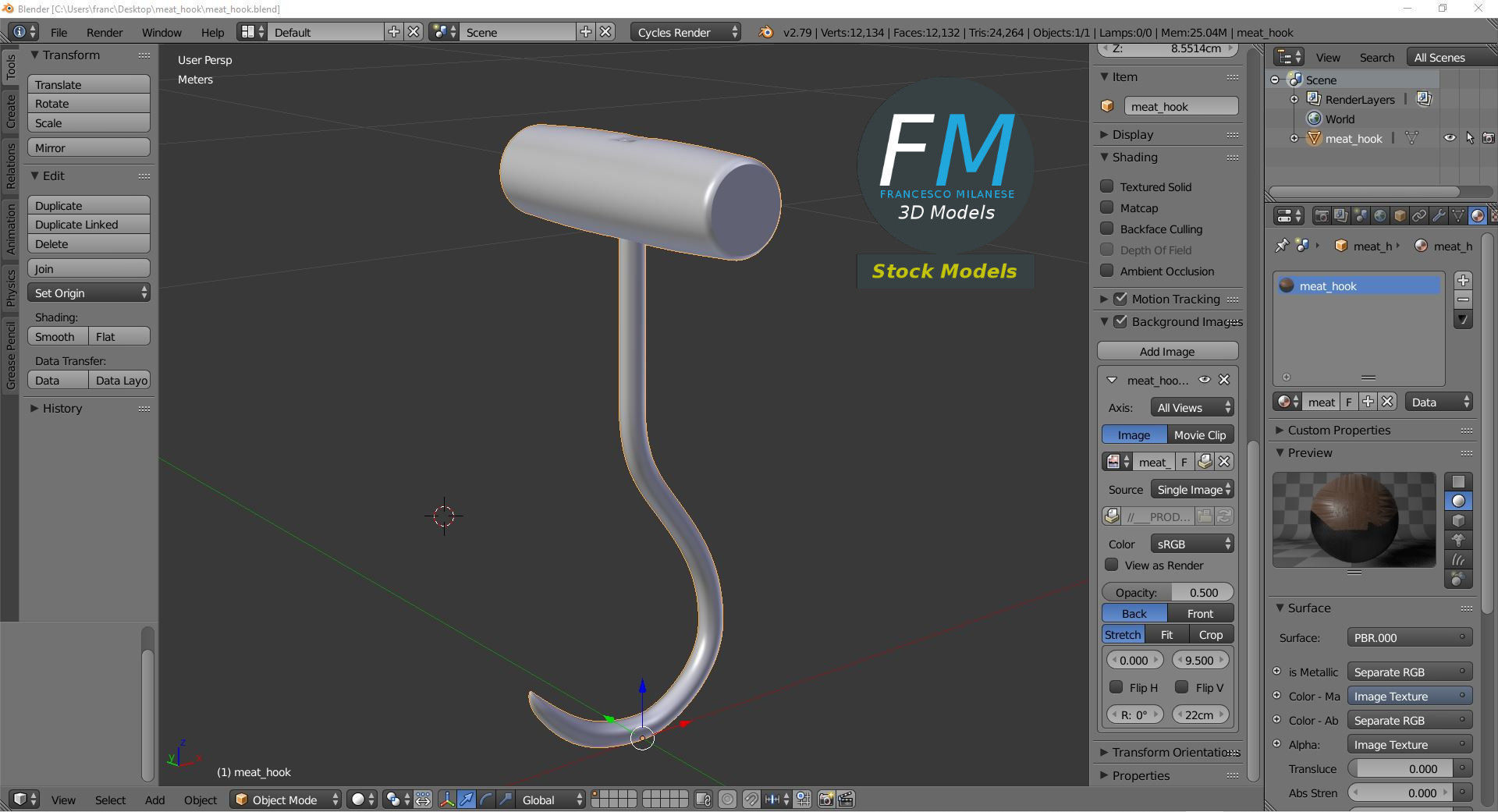 Meat hook 3D model_9