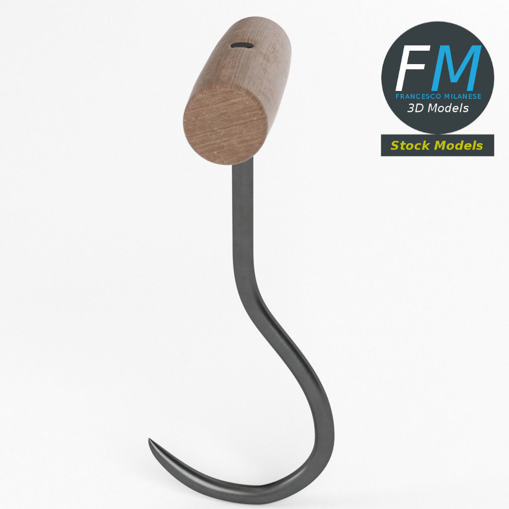Meat hook 3D model_2