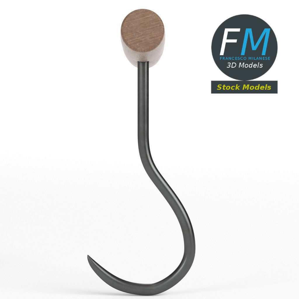 Meat hook 3D model_3