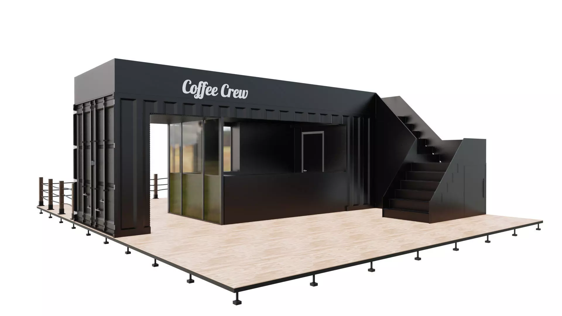 Container Outdoor Cafe 3D model