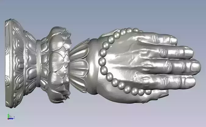 Wooden  join Hand statue