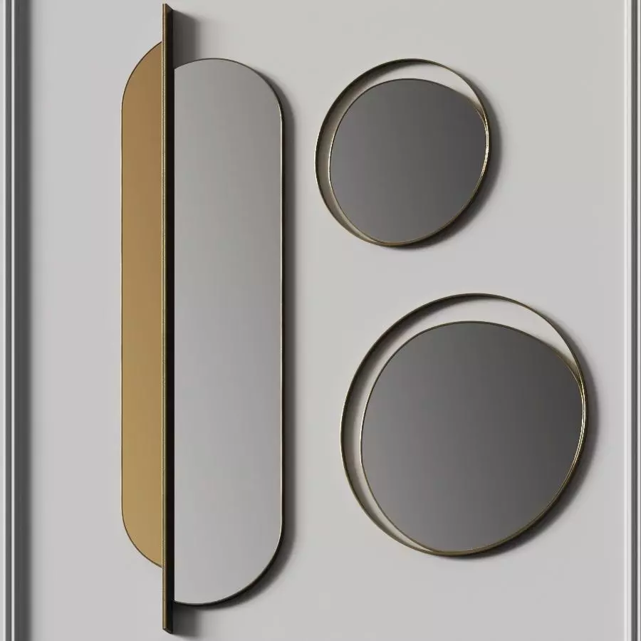 Red Edition Totem and Ellipse Mirrors 3D model_0