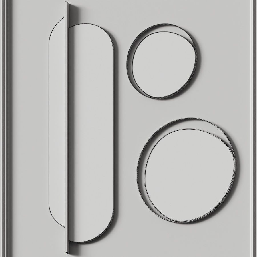 Red Edition Totem and Ellipse Mirrors 3D model_1