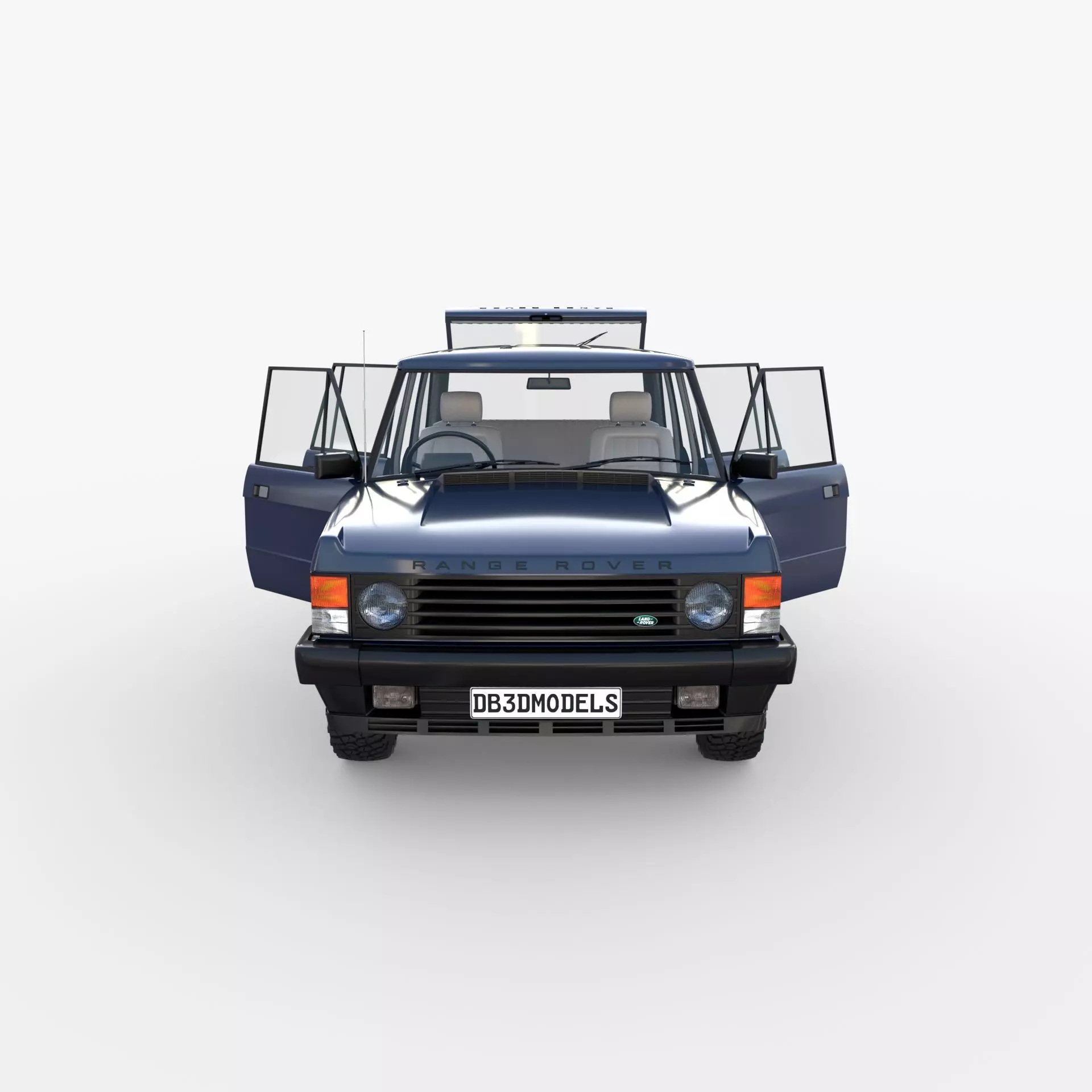 Range Rover Classic with interior RHD v2 3D model