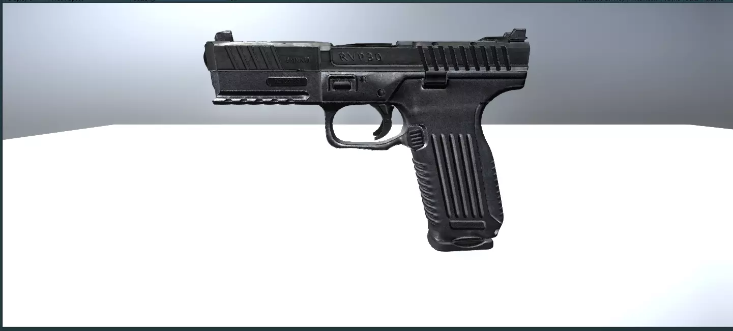 A Simple Pistol Free 3D model