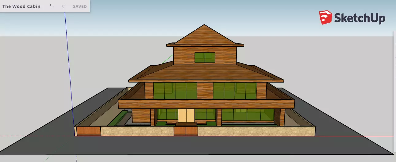 The Wood Cabin 3D model_0